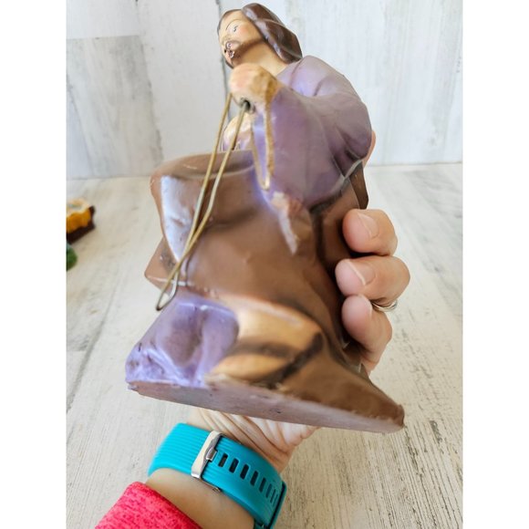 Vintage Italy shepherd Joseph Nativity large fontanini Village Xmas - Picture 9 of 10